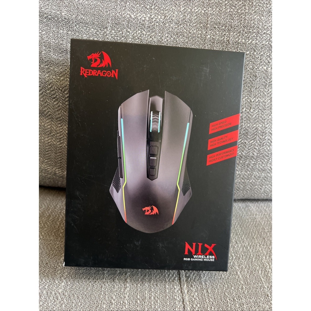 NEW Redragon NIX M914-RGB Black Light Mode Switch Key Wireless RGB Gaming Mouse